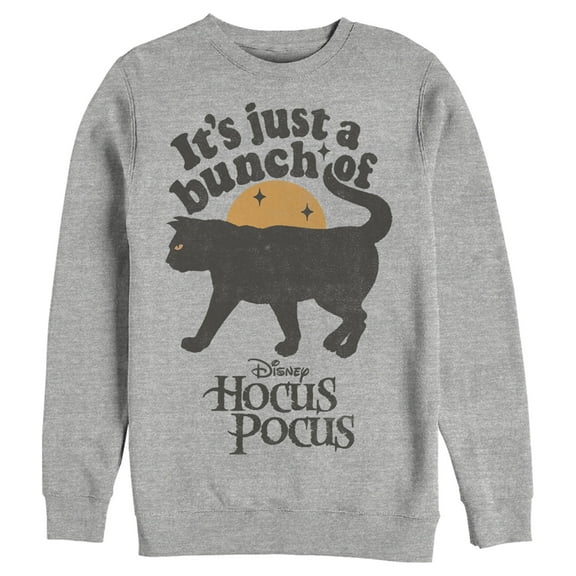 Men's Hocus Pocus Binx Cat Sweatshirt Athletic Heather 2X Large