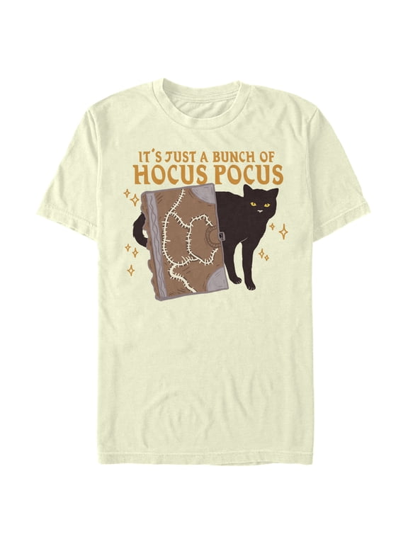 Men's Hocus Pocus Binx Spellbook Graphic Tee Beige Small