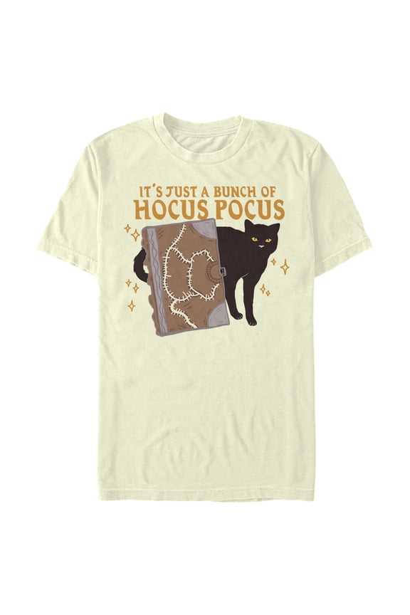 Men's Hocus Pocus Binx Spellbook Graphic Tee Beige Small