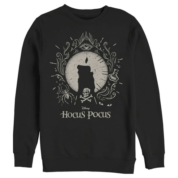 Men's Hocus Pocus Black Flame Candle  Sweatshirt Black Small