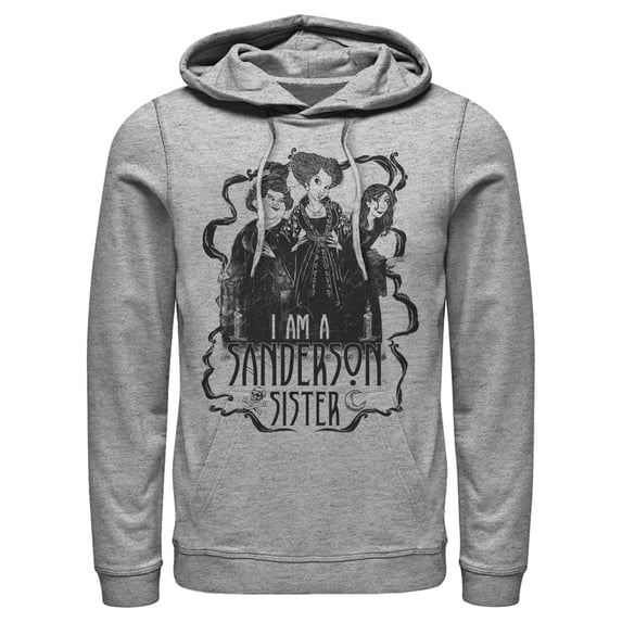 Men's Hocus Pocus I Am a Sanderson Sister Pull Over Hoodie Athletic Heather 2X Large