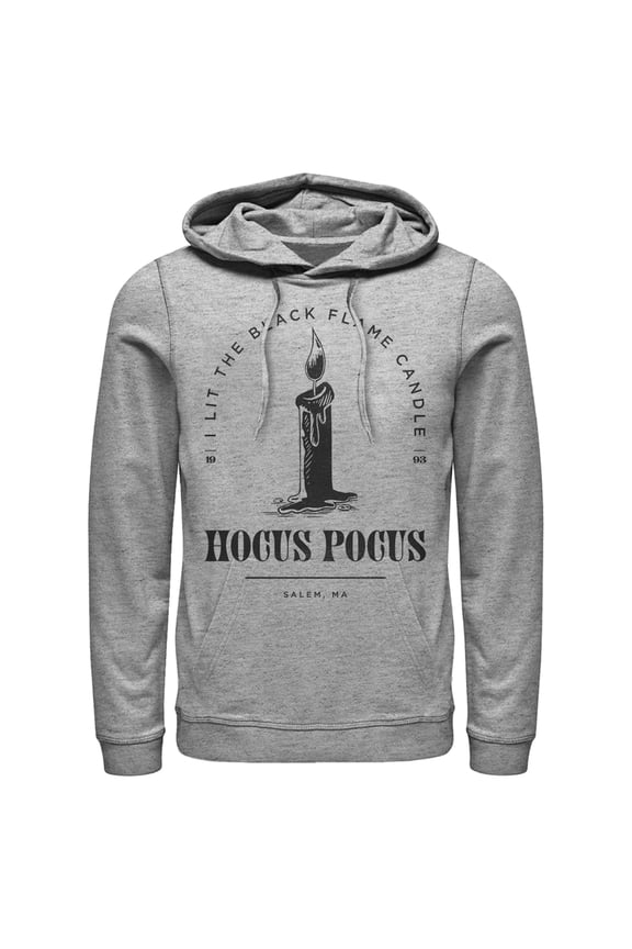 Men's Hocus Pocus I Lit Flame Candle  Pull Over Hoodie Athletic Heather 3X Large