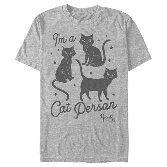Men's Hocus Pocus I'm a Cat Person Graphic Tee Athletic Heather Medium