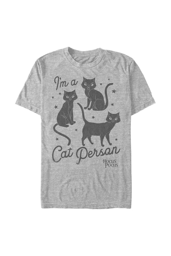 Men's Hocus Pocus I'm a Cat Person Graphic Tee Athletic Heather Small