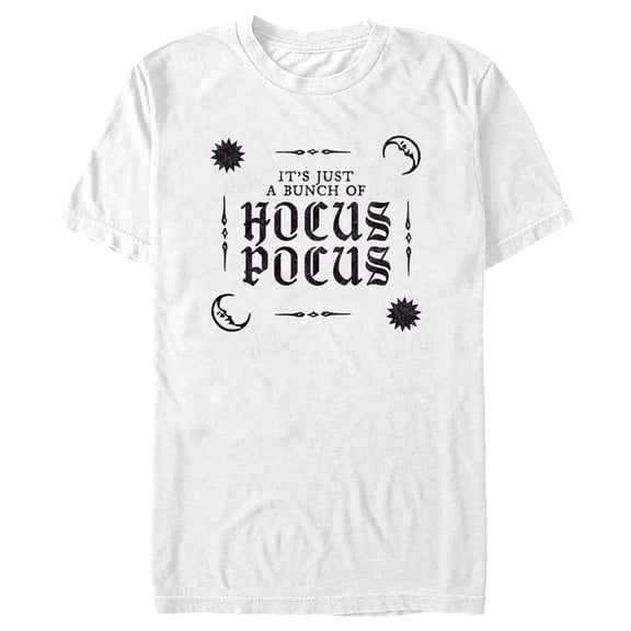 Men's Hocus Pocus It's Just a Bunch Text Graphic Tee White 3X Large