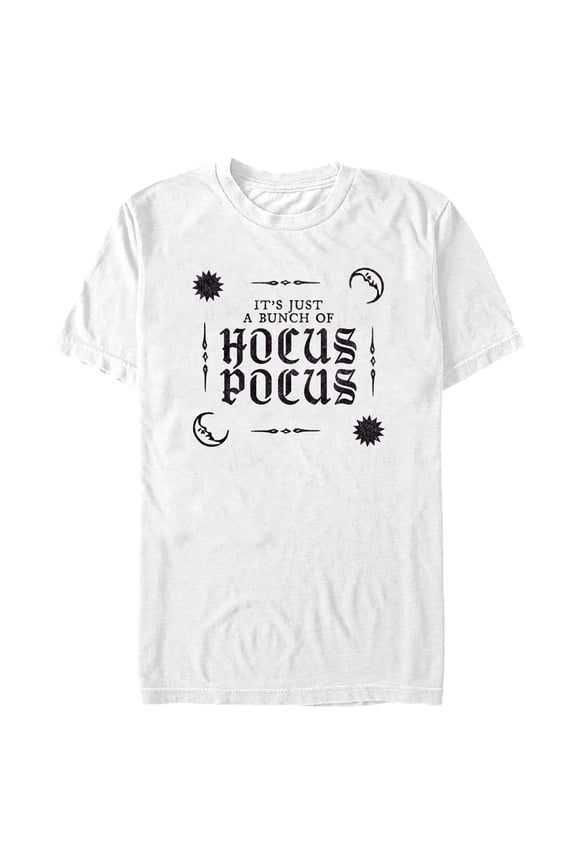 Men's Hocus Pocus It's Just a Bunch Text Graphic Tee White Large