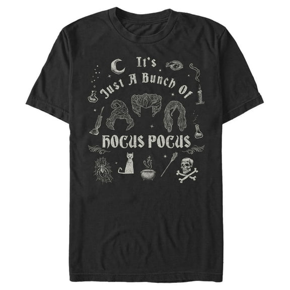 Men's Hocus Pocus It's Just a Bunch of Hocus Pocus Icons Graphic Tee