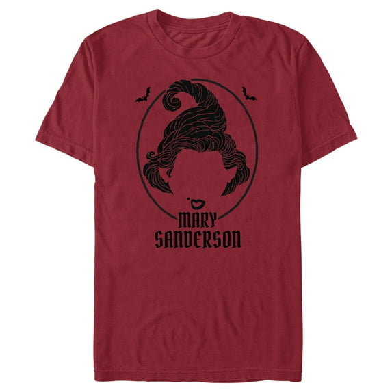 Men's Hocus Pocus Mary Sanderson Portrait Graphic Tee Cardinal Small
