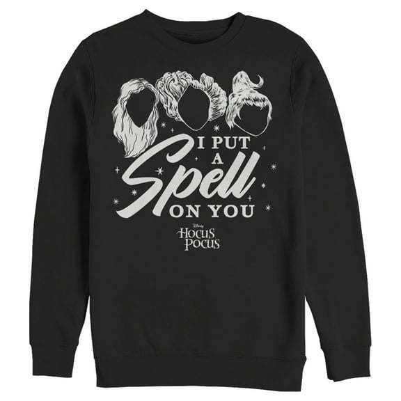 Men's Hocus Pocus Put Spell on You Silhouette  Sweatshirt Black Small