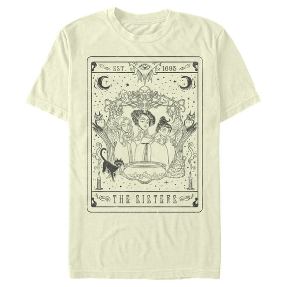 Men's Hocus Pocus Sanderson Sister Tarot Card  Graphic Tee Beige Large