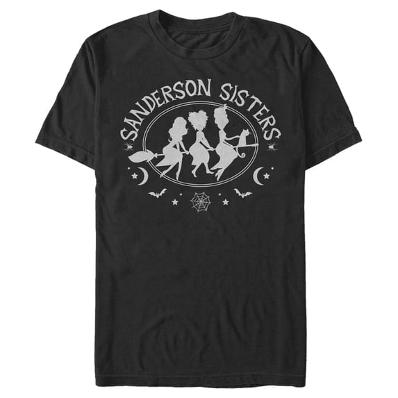 Men's Hocus Pocus Sanderson Sisters Witch Broom Graphic Tee Black Small