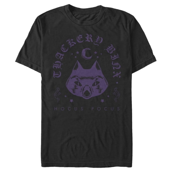 Men's Hocus Pocus Thackery Binx Protector Graphic Tee Black Small