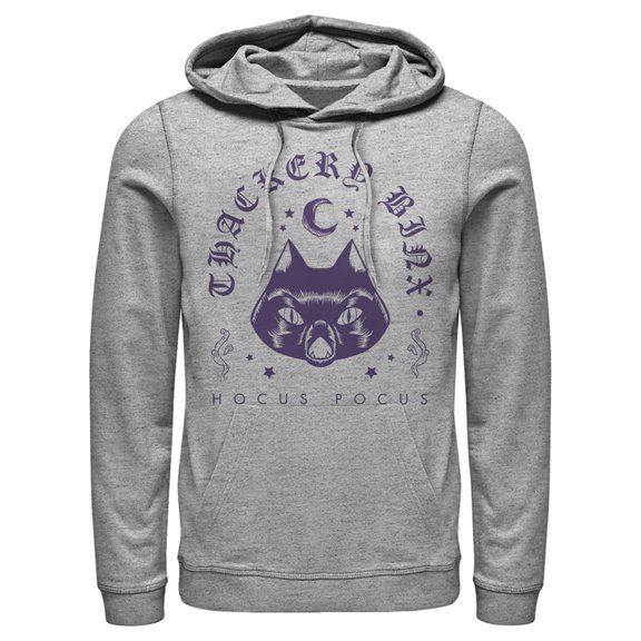 Men's Hocus Pocus Thackery Binx Protector Pull Over Hoodie Athletic Heather 3X Large
