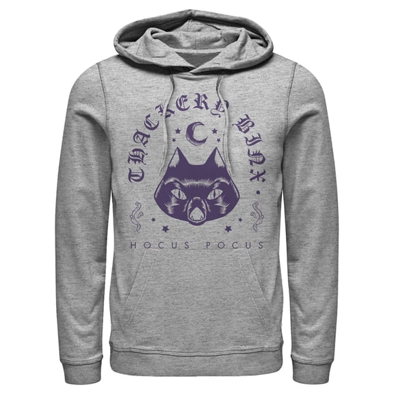 Men's Hocus Pocus Thackery Binx Protector Pull Over Hoodie Athletic Heather Large