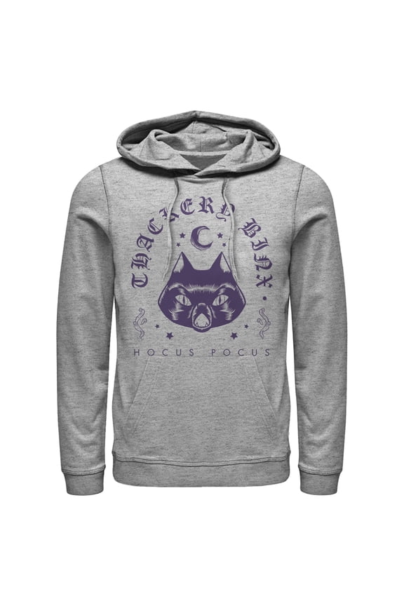 Men's Hocus Pocus Thackery Binx Protector  Pull Over Hoodie Athletic Heather Small
