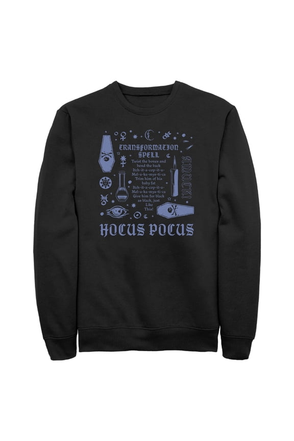 Men's Hocus Pocus Transformation Spell Sweatshirt Black X Large