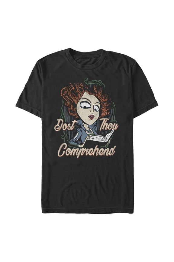 Men's Hocus Pocus Winifred Comprehend Cartoon Graphic Tee Black 2X Large
