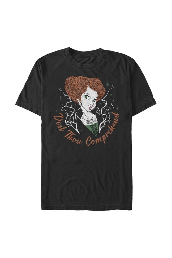 Men's Hocus Pocus Winifred Comprehend Quote Graphic Tee Black Medium