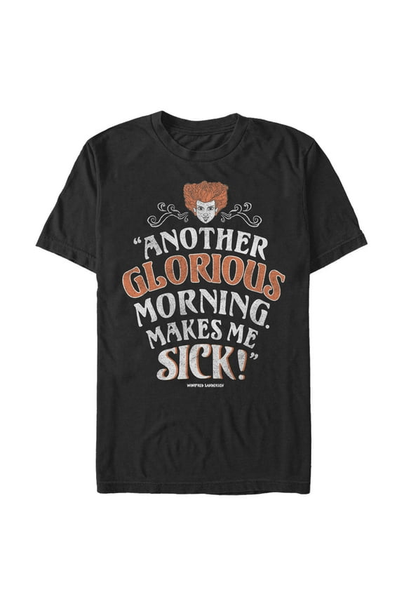 Men's Hocus Pocus Winifred Glorious Morning Graphic Tee Black Large
