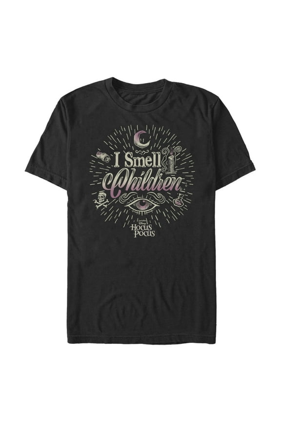 Men's Hocus Pocus Witches Smell Children  Graphic Tee Black Medium