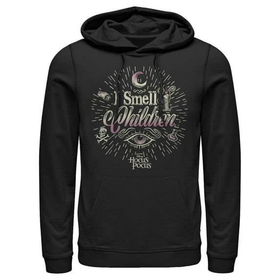 Men's Hocus Pocus Witches Smell Children Pull Over Hoodie Black 2X Large