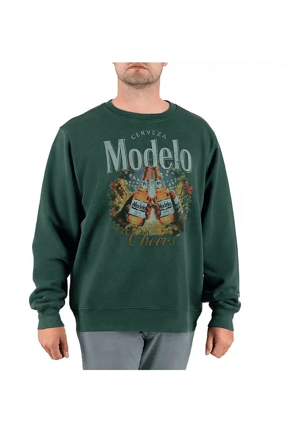 Men's Holiday Crewneck Fleece Sweatshirt Modelo Medium