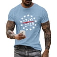 thumbnail image 1 of Men's Holiday Print Round Neck Short Sleeve Top Casual Sports Top, Size M-3XL, 1 of 5