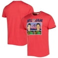 thumbnail image 1 of Unisex Homage Andre Reed & Jim Kelly Heather Red Buffalo Bills NFL Jam Retired Tri-Blend T-Shirt, 1 of 3