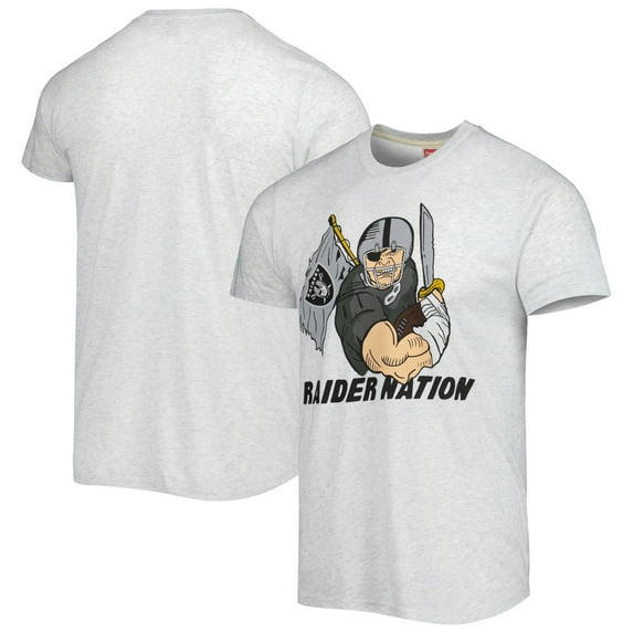 Men's Homage Ash Las Vegas Raiders Hyper Local Tri-Blend T-Shirt