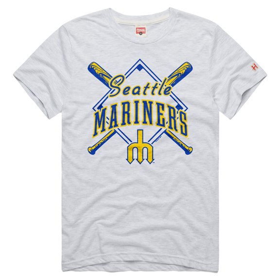 Men's Homage Ash Seattle Mariners Tri-Blend Hyperlocal T-Shirt