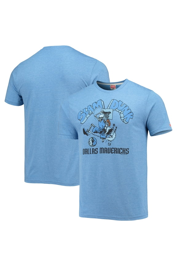 Men's Homage Blue Dallas Mavericks NBA x Grateful Dead Tri-Blend T-Shirt