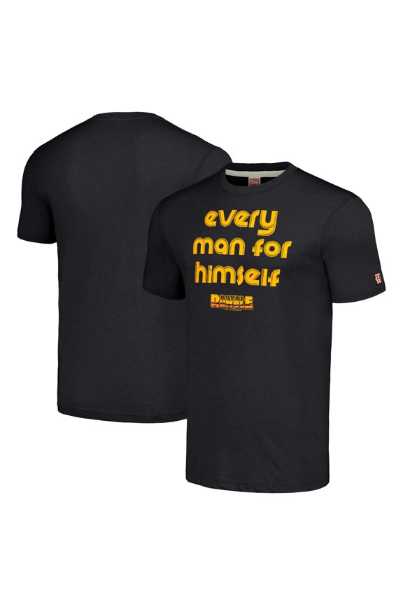 Men's Homage Charcoal Royal Rumble Every Man For Himself Tri-Blend T-Shirt