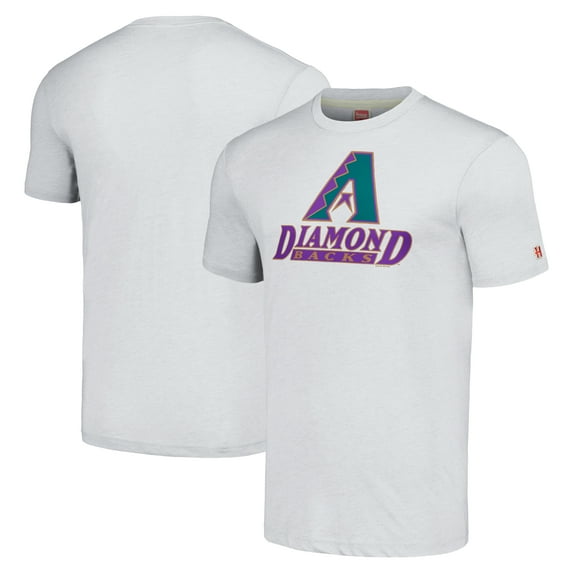 Men's Homage Gray Arizona Diamondbacks Hand-Drawn Logo Tri-Blend T-Shirt