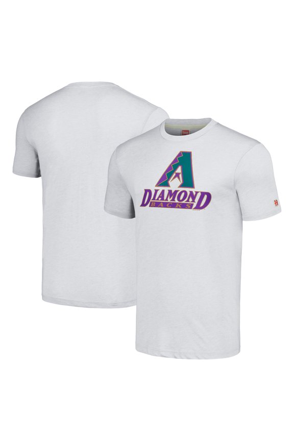 Men's Homage Gray Arizona Diamondbacks Hand-Drawn Logo Tri-Blend T-Shirt