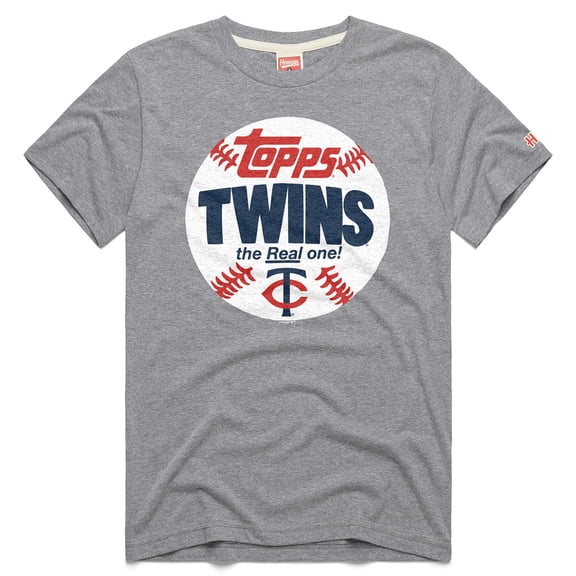 Men's Homage Gray Minnesota Twins MLB x Topps Baseball The Real One Tri-Blend T-Shirt