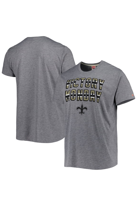 Men's Homage Gray New Orleans Saints Victory Monday Tri-Blend T-Shirt