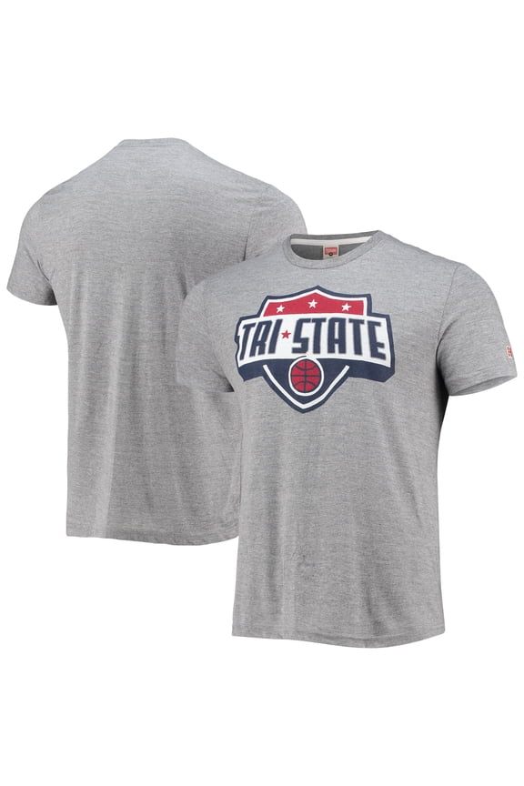 Men's Homage Gray Tri-State Logo Tri-Blend T-Shirt