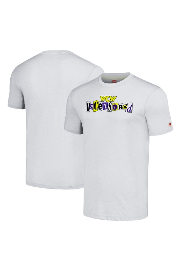 Men's Homage Gray WCW Uncensored Tri-Blend T-Shirt