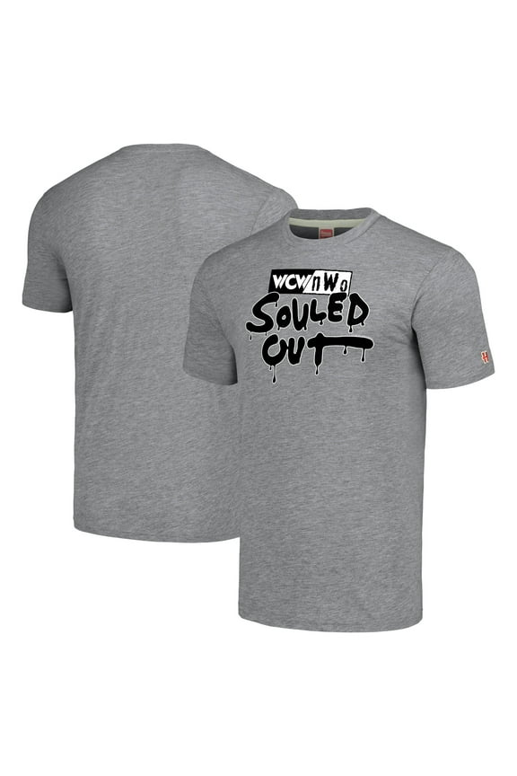 Men's Homage Gray WCW/nWo Souled Out Tri-Blend T-Shirt