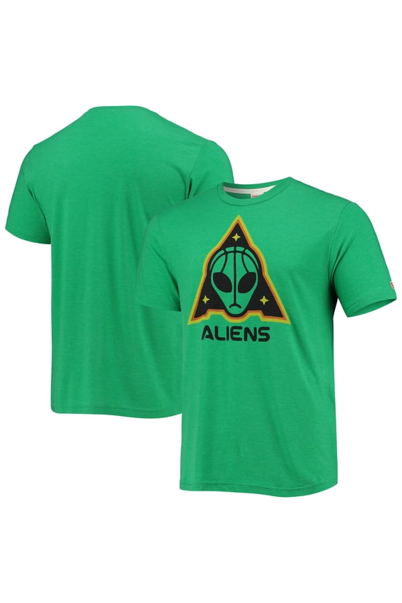 Men's Homage Green Aliens Logo Tri-Blend T-Shirt