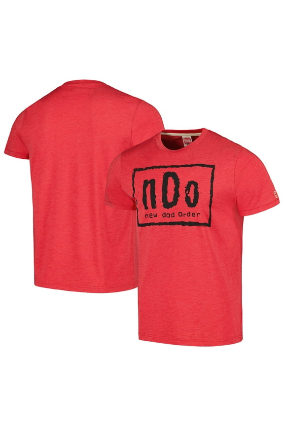Men's Homage Heather Red nWo New Dad Order Tri-Blend T-Shirt