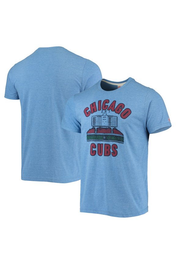 Men's Homage Heathered Royal Chicago Cubs Hyper Local Tri-Blend T-Shirt