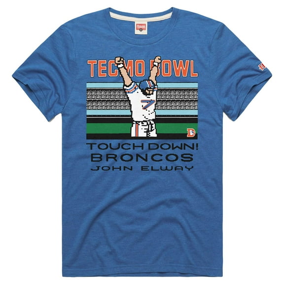 Unisex Homage John Elway Royal Denver Broncos Tecmo Bowl Retired Player Graphic Tri-Blend T-Shirt