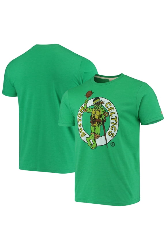 Men's Homage Kelly Green Boston Celtics NBA x Teenage Mutant Ninja Turtles Tri-Blend T-Shirt