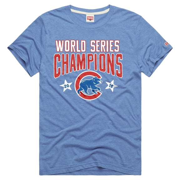 Men's Homage Light Blue Chicago Cubs Tri-Blend Hyperlocal T-Shirt