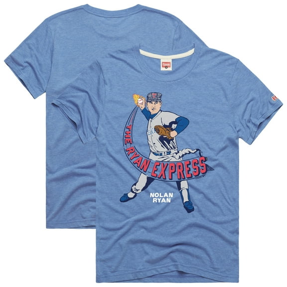 Men's Homage Nolan Ryan Light Blue Texas Rangers Graphic Player T-Shirt