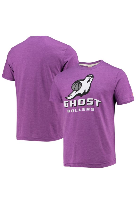 Men's Homage Purple Ghost Ballers Logo Tri-Blend T-Shirt
