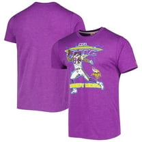 Unisex Homage Randy Moss Heathered Purple Minnesota Vikings NFL Blitz Retired Player Tri-Blend T-Shirt