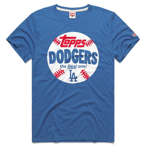 Men's Homage Royal Los Angeles Dodgers MLB x Topps Baseball The Real One Tri-Blend T-Shirt