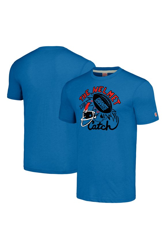 Men's Homage Royal New York Giants Hyper Local Tri-Blend T-Shirt